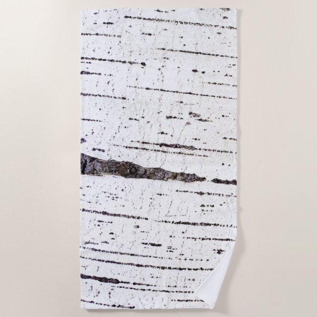 Birch bark pattern beach towel (Front)