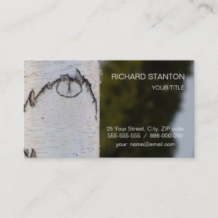 Birch bark pattern business card