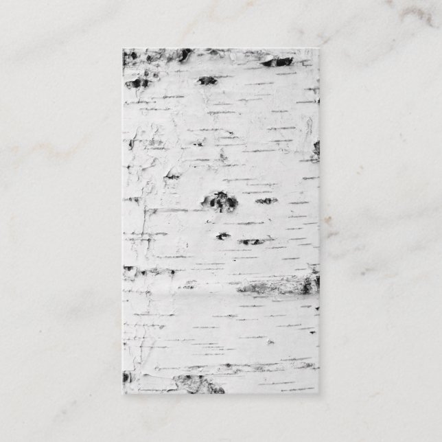 Birch bark pattern business card (Front)