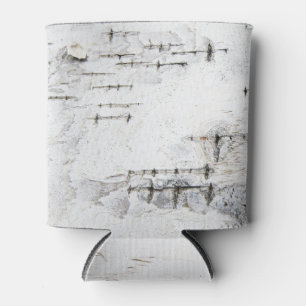 birch bark pattern can coozy cooler