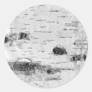 Birch bark pattern classic round sticker