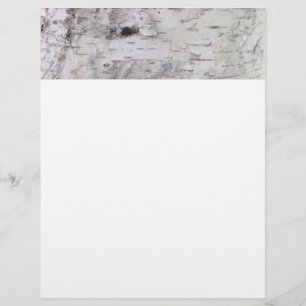 Birch bark pattern custom letterhead
