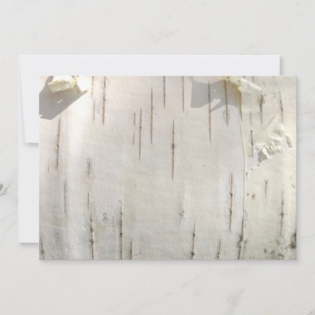 Birch bark pattern invitation (Front)