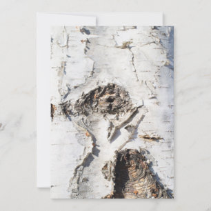 Birch bark pattern invitation