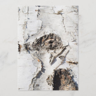 Birch bark pattern invitation