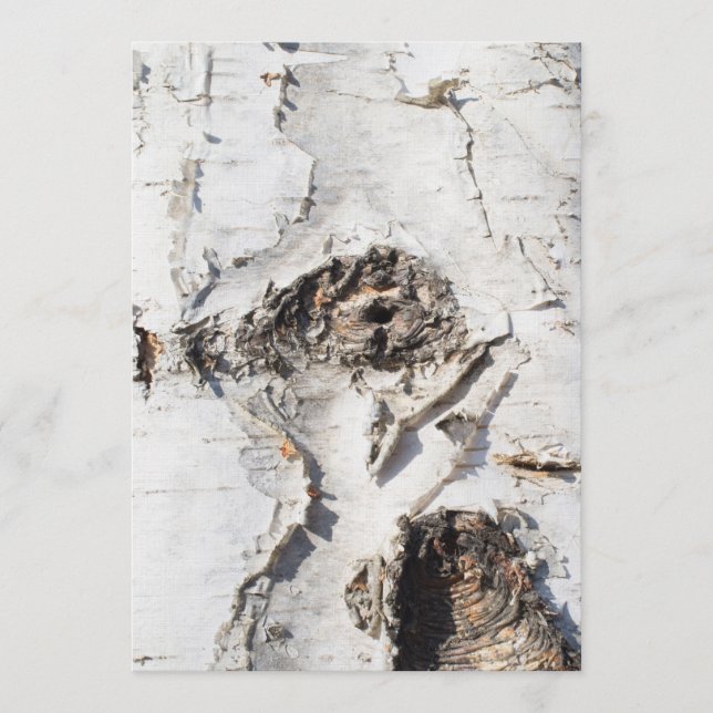 Birch bark pattern invitation (Front)