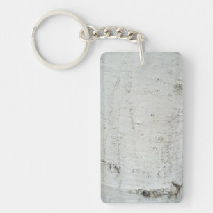 Birch bark pattern key ring