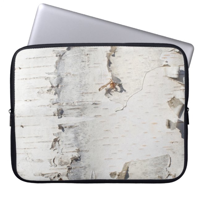 Birch bark pattern laptop sleeve (Front)