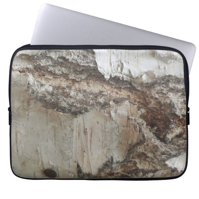 Birch bark pattern laptop sleeve (Front)