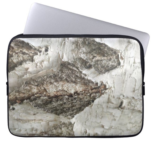 Birch bark pattern laptop sleeve (Front)