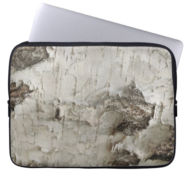 Birch bark pattern laptop sleeve (Front)