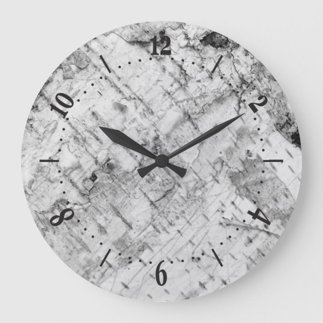 Birch bark pattern large clock (Front)