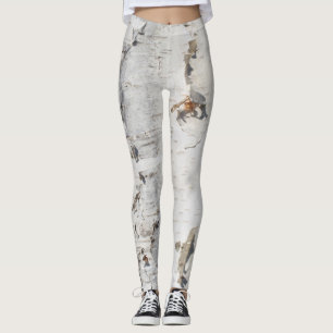 Birch bark pattern leggings