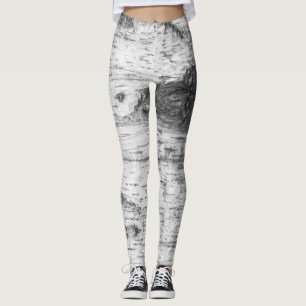Birch bark pattern leggings