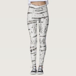 Birch bark pattern leggings