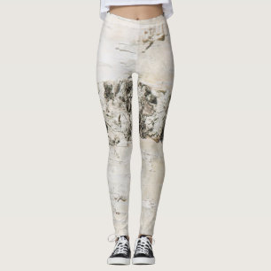 Birch bark pattern leggings
