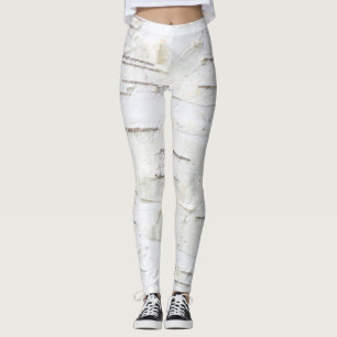 Birch bark pattern leggings
