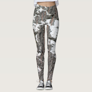 Birch bark pattern leggings
