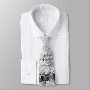 Birch bark pattern neck tie
