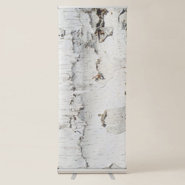 Birch bark pattern retractable banner (Front)