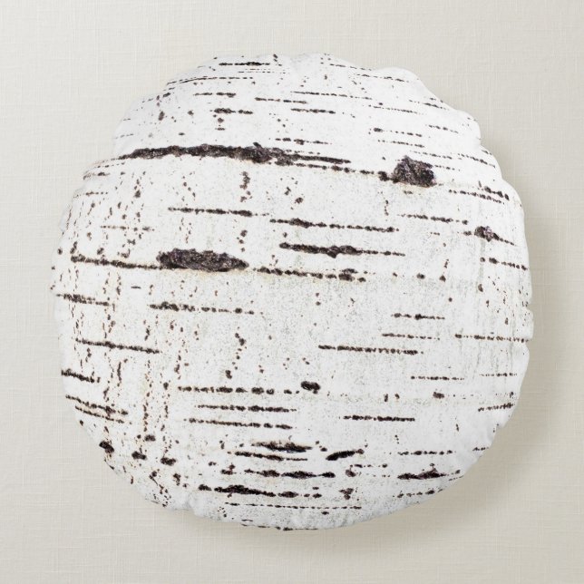 Birch bark pattern round cushion (Front)
