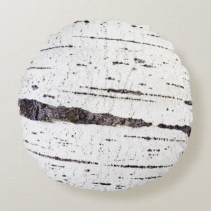 Birch bark pattern round cushion