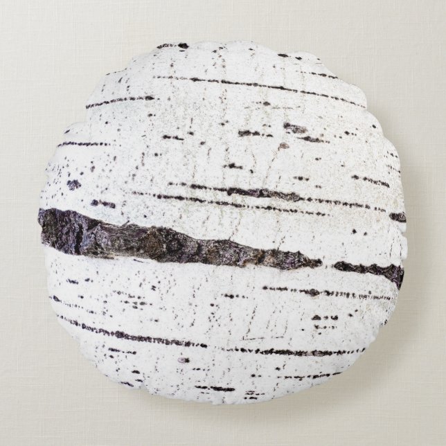 Birch bark pattern round cushion (Front)