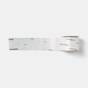 Birch bark pattern satin ribbon