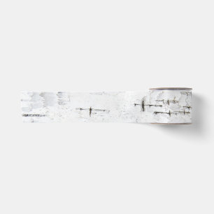 Birch bark pattern satin ribbon