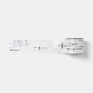 Birch bark pattern satin ribbon