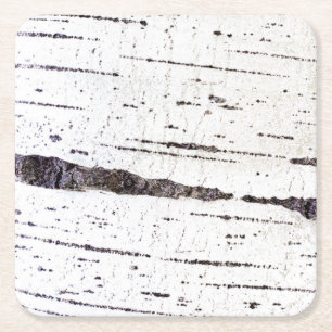 Birch bark pattern square paper coaster