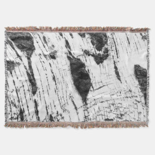 Birch bark pattern throw blanket