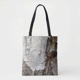 Birch bark pattern tote bag