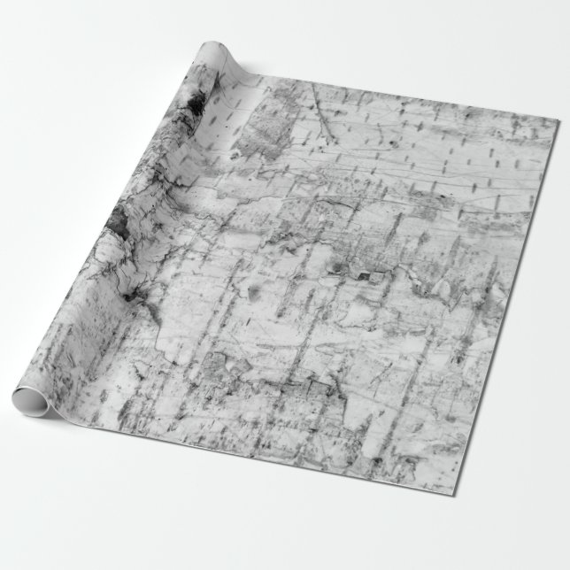 Birch bark pattern wrapping paper (Unrolled)