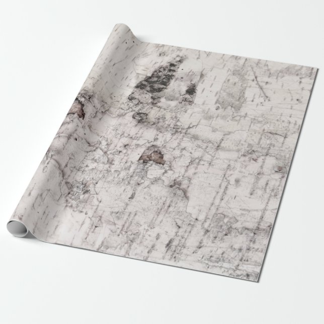 Birch bark pattern wrapping paper (Unrolled)