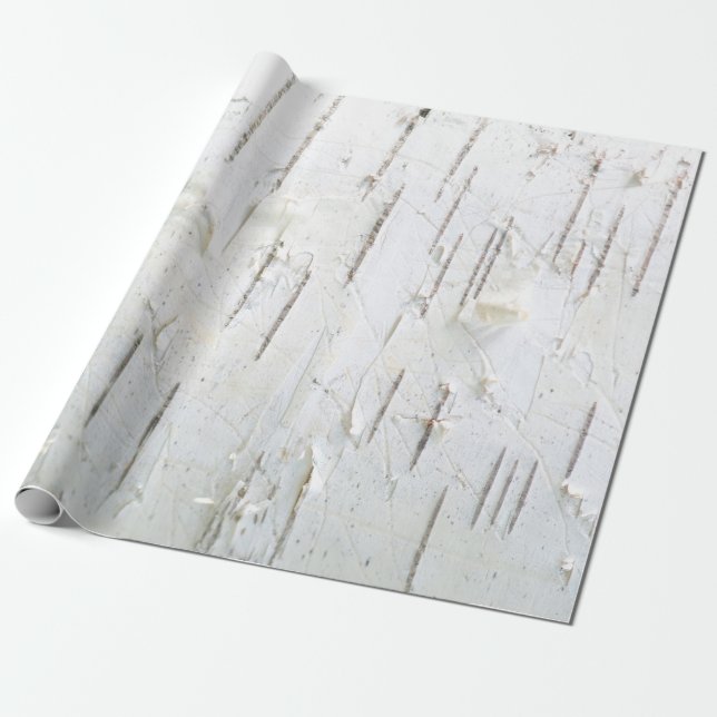 Birch bark pattern wrapping paper (Unrolled)