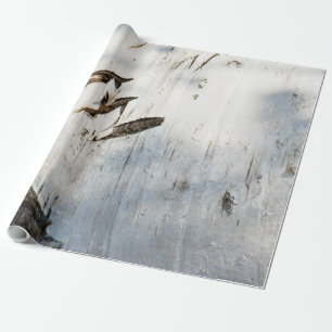 Birch bark pattern wrapping paper