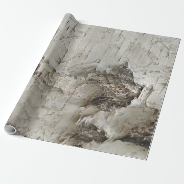 Birch bark pattern wrapping paper (Unrolled)