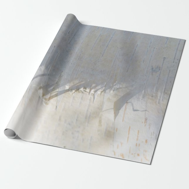 Birch bark pattern wrapping paper (Unrolled)