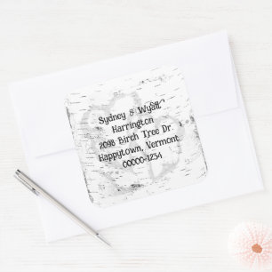 Birch Bark Return Address Envelope Seals