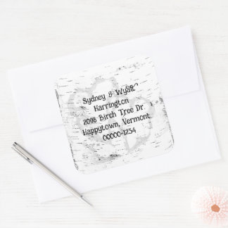 Birch Bark Return Address Envelope Seals