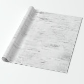 Birch Bark White Rustic Holiday Gift Wrapping Paper Zazzle