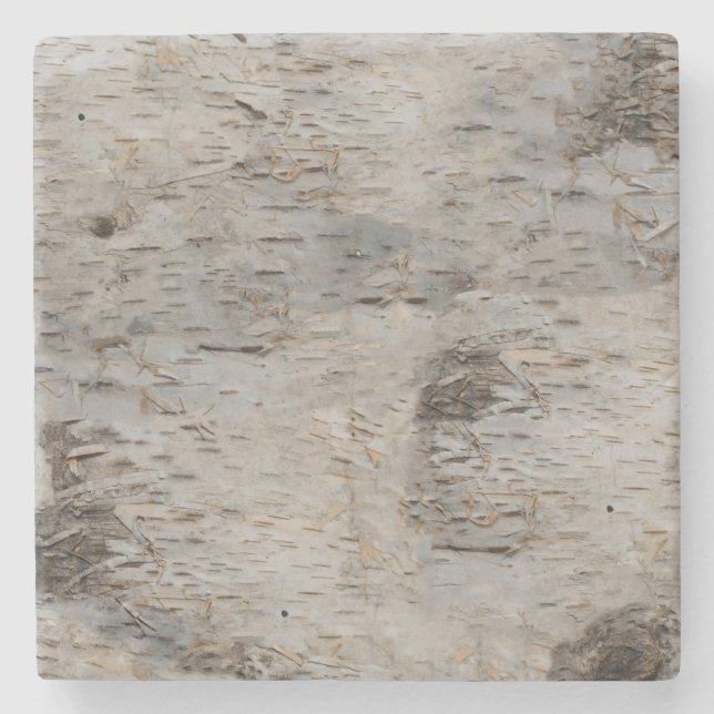 Birch Bark Stone Coaster (Front)