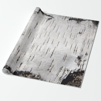 Birch Bark White Rustic Holiday Gift Wrapping Paper