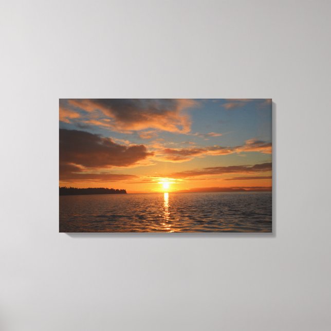 Birch Bay Washington Sunset Canvas Print (Front)
