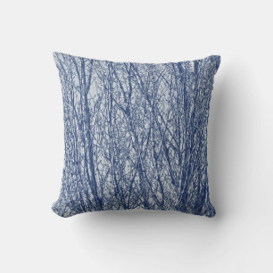 Birch Branches - Cyanotype Effect Cushion