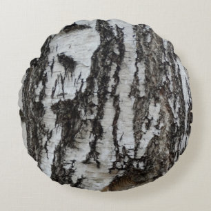 Birch  Brushed Polyester Round throw cushion 41 cm