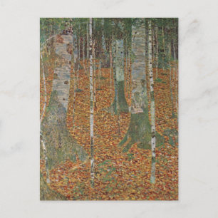 Birch Forest by Gustav Klimt, Vintage Art Nouveau Postcard