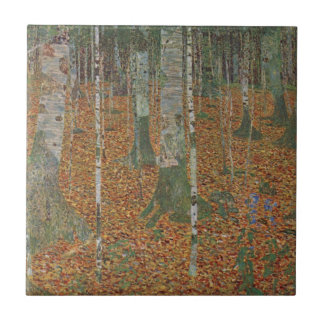 Birch Forest by Gustav Klimt, Vintage Art Nouveau Tile