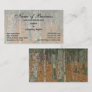 Birch Forest by Gustav Klimt, Vintage Symbolism Business Card